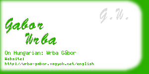 gabor wrba business card